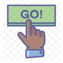 Go Button Finger Icon