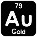 Gold Chemistry Periodic Table Icon