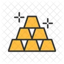 Gold Bars Gold Pyramid Wealth Icon