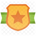 Golden Shield Badge Icon