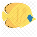 Golden Butterfly Fish Sea Creature Animal Icon