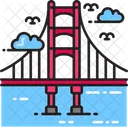 Golden Gate Bridge Architecture Bridge Icon