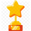 Flat Golden Trophy Symbol