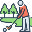 Golf Player Ball Icon