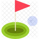 Golf Flag Goal Icône