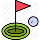 Golf Flag Goal Icône