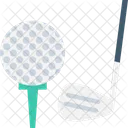 Golf On Tee Icon