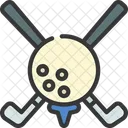 Golf Stick Golf Ball Golf Tee Icon