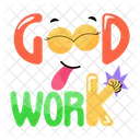 Good Work Appreciation Typography Words Icon