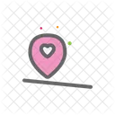 Gps Heart Love Icon