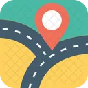 Gps Roadway Path Icon