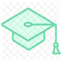 Graduation Cap Duotone Line Icon Icon