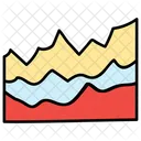 Grafico De Montana Analisis Estadisticas Icono