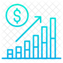 Grafico De Barras Grafico De Investimento Grafico De Crescimento Ícone