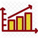 Gráfico de barras crescente  Ícone