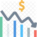 Perdida Grafico Disminuido Grafico Disminuido Icono