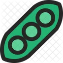 Green Pea Pod Icon