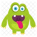 Green Cartoon Frightening Icon