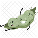 Green Pea Cute Bean Seed Icon