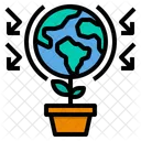 Green Planet Ecology Environment Icon