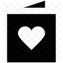 グリーティングカード、ポストカード、バレンタインカード アイコン