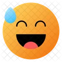 Grinning Face With Sweat Emoji Face アイコン