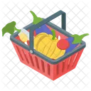 Shopping Grocery Bucket Grocery Basket Icon