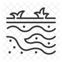 Groundwater Water Table Aquifer Icon