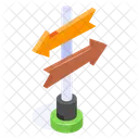 Guidepost Signboard Fingerpost Icon