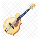 A Flat Vector Design Of Guitar Symbol