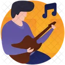 Playing Guitar Guitar Player Guitarist Icon