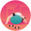 Gym Ball Gym Exercise Gym Equipment Icon