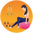 Gym Ball Gym Exercise Gym Equipment Icon