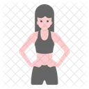 Female Avatar Female Bodybuilder Fitness Trainer Icône