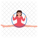 Gymnastic Ring Yoga Pose Flexible Figure Icon