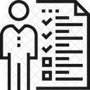 Habilidades Lista De Verificacao Funcionario Ícone