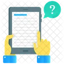 Hacer Preguntas Pedir Ayuda Libro Electronico Icono