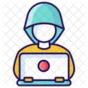 Hacker Activity Hacktivist Cybercriminal Icon