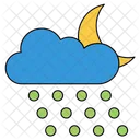 Hailing Weather Cloud Icon