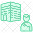 Hajj Pilgrim Duotone Line Icon 아이콘