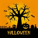 Halloween Arbol Vacaciones Icono