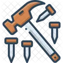 Hammer And Nail Hammer Nail Icon