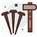 Hammer And Nail Hammer Nails Icon