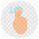 Move Down Finger Icon