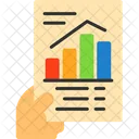 Hand Holding A Chart Indicating Progress Progress Advancement Icon