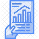 Hand Holding A Chart Indicating Progress Progress Advancement Icon