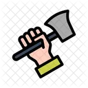 Labor Labor Day Hand Holding Axe Icon