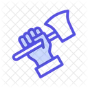 Hand Holding Axe  Icon