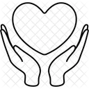 Hand Holding Heart Flying Love Valentine Icon