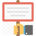 Hand Holding Placard Icon